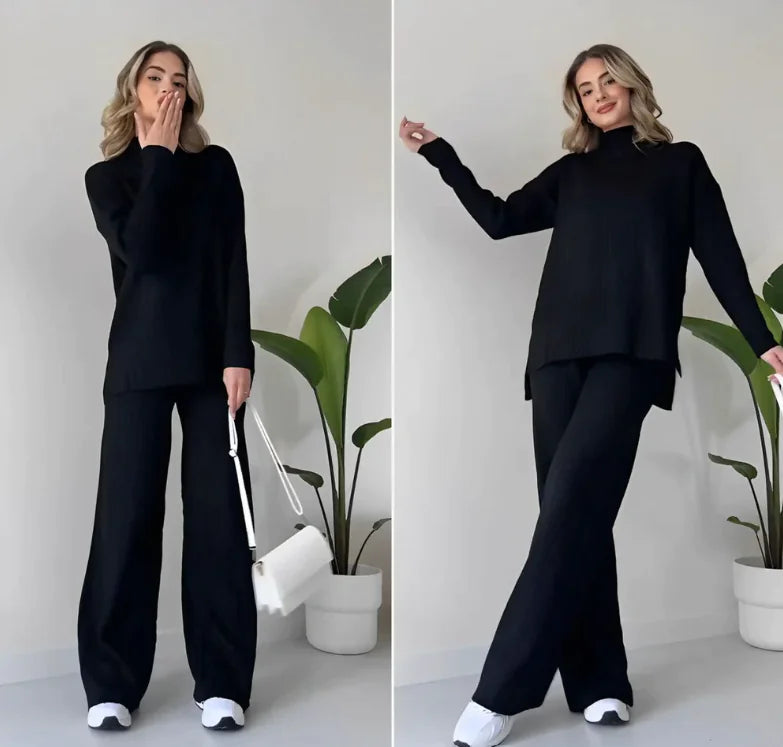 Chic Essentials Turtleneck &amp; Pants Outfit
