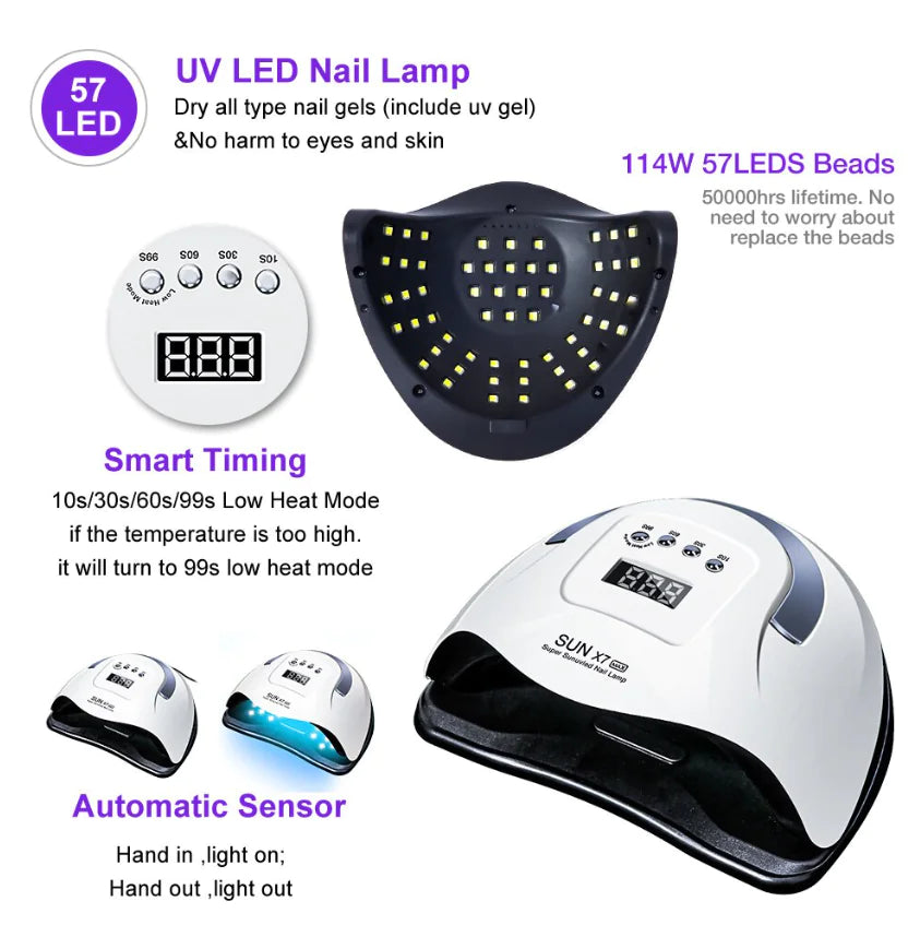 220W UV LED Nail Dryer Professional Manicure Lamp
